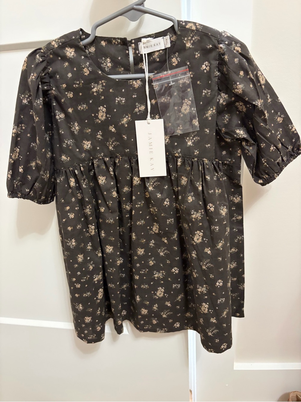 Jamie Kay Girls Floral Puff-Sleeve Dress